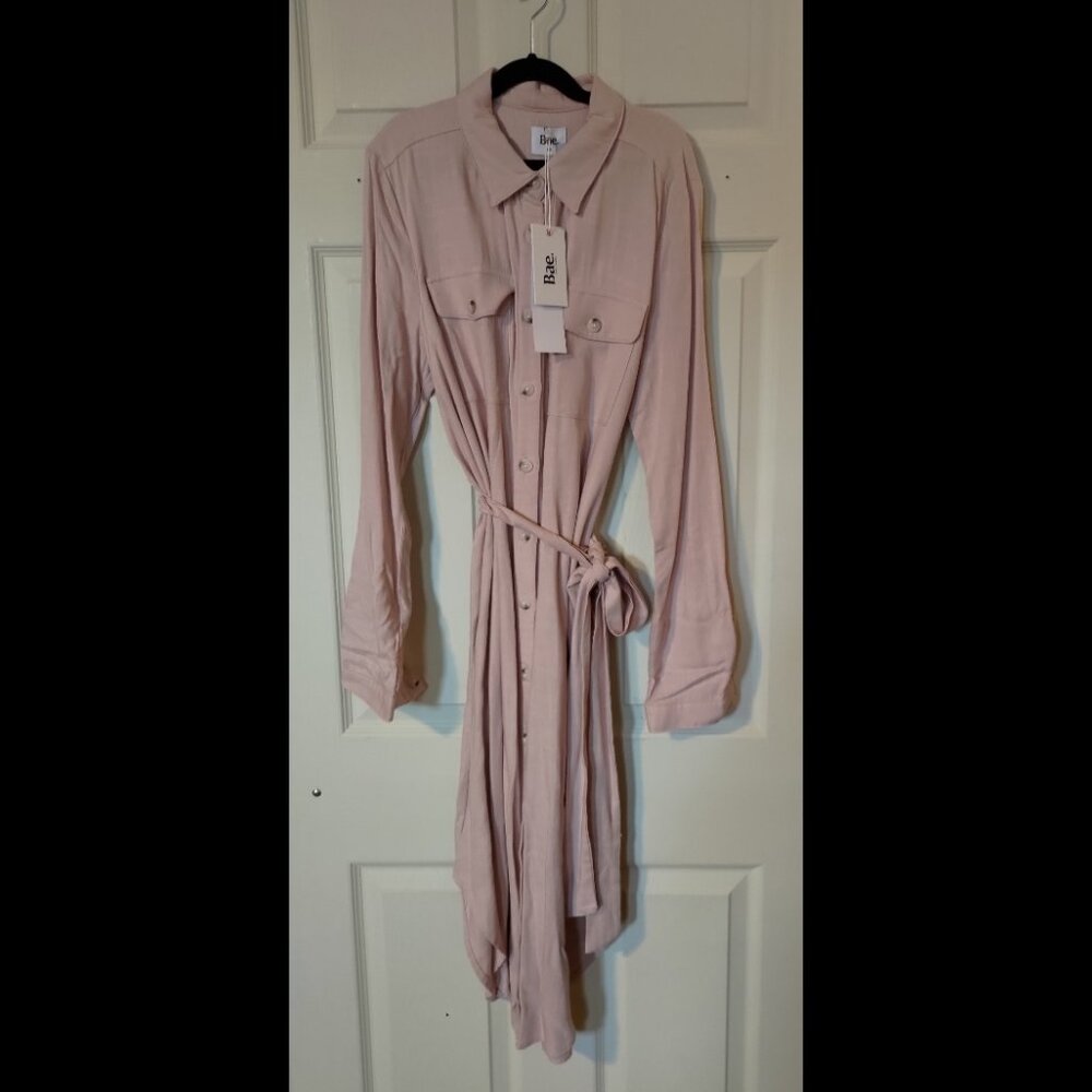Bae the Label maternity nursing shirt dress - pink stone - Bae size xxs